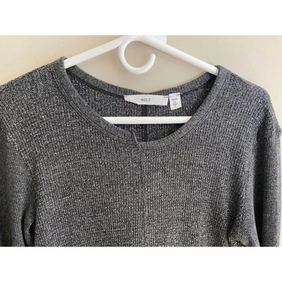 Wilt Charcoal Gray Thermal Long Sleeve Sweater Dress Size S - Picture 3 of 11